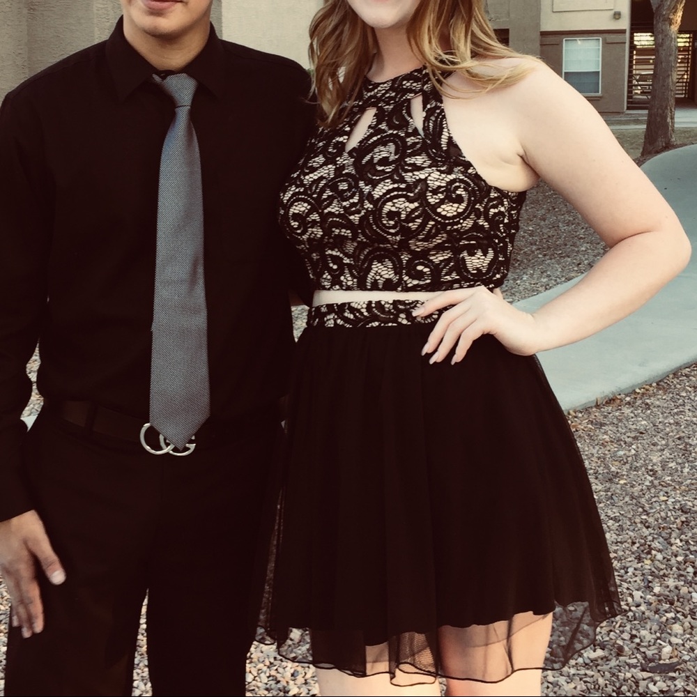 two piece formal dress